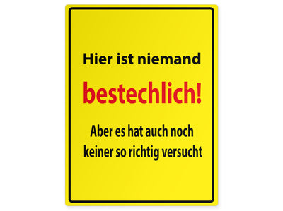 funschild-hoch-bestechlich