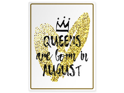 personalisierbares-schild-queens-are-born-in-august